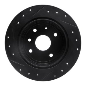 Chevrolet Epica Brake Rotor (1) - Rear Right - R1 Concepts - Drilled & Slotted - Black - `04-`10